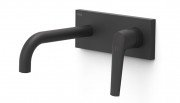 Смеситель для раковины Tres Fuji однорычажный настенный матовый черный 28130003NM