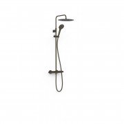Душевая стойка Tres Over-wall с термостатом черная бронза 19038705KMB