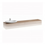 Столешница Laufen IL Bagno Alessi One 240х50 см с вырезом слева шпон грецкий орех H4246020976301