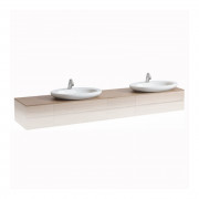 Столешница Laufen IL Bagno Alessi One 240х50 см с вырезом справа и слева шпон грецкий орех H4246140976301