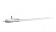 Стільниця Laufen IL Bagno Alessi One 240х50 см з вирізом зліва технічний мармур білий глянсовий H4246120976311