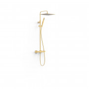 Душова стійка Tres Over-wall із термостатом матове золото 19039307OM