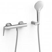 Смеситель для душа Tres Fuji однорычажный с душевым набором хром 28116701