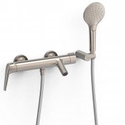 Змішувач для ванної Tres Fuji одноважільний із душовим гарнітуром сталь 28117001AC