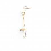 Душевая стойка Tres Over-wall с термостатом матовое золото 19039307OM