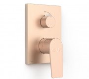 Змішувач для душу Tres Project вбудований одноважільний 2 споживача матове рожеве золото 21128110OPM