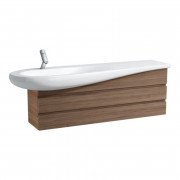 Тумба під раковину Laufen IL Bagno Alessi One 135х32х49 см шпон волоський горіх H4243600976301