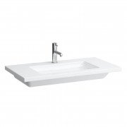 Раковина для ванной Laufen Living 90х48 см с 1 отверстием без перелива шлифованная керамика белый H8164340001111