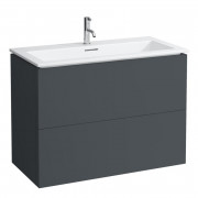Тумба с раковиной Laufen Kartell 100х50х72,6 см МДФ темно-серый H8603376421041