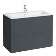 Тумба з раковиною Laufen Kartell 100х50х72,6 см МДФ темно-сірий H8603376421041