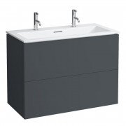 Тумба с раковиной Laufen Kartell 100х50х72,6 см МДФ темно-серый H8603376421071