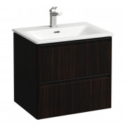 Тумба с раковиной Laufen Palace 60х45х54,5 см МДФ темно-коричневый вяз ручка черный алюминий H8617022631041