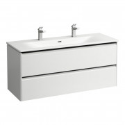 Тумба с раковиной Laufen Palace 120х45х54,5 см МДФ белый матовый ручка черный алюминий H8617092601071