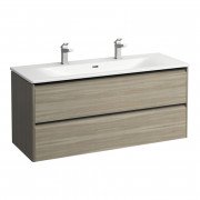 Тумба с раковиной Laufen Palace 120х45х54,5 см МДФ светлый вяз ручка черный алюминий H8617092621071