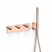 Термостат для душу Tres B-system 4 споживача з душовим набором рожеве золото 30735401OP