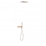 Душова система прихованого монтажу Tres B-system із термостатом рожеве золото 30735206OP