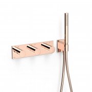 Термостат для душа Tres B-system 4 потребителя с душевым набором розовое золото 30735401OP