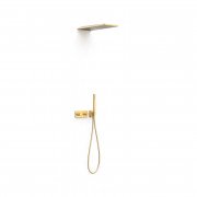 Душевая система скрытого монтажа Tres B-system с термостатом матовое золото 30725205OM