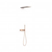 Душевая система скрытого монтажа Tres B-system с термостатом матовое розовое золото 30725205OPM