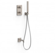 Термостат для ванной Tres Therm-Box на 2 потребителя с душевым гарнитуром сталь 21125007AC