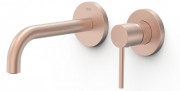 Смеситель для раковины Tres Study Exclusive colors настенный матовое розовое золото 26230001OPM