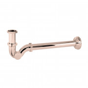 Сифон для раковины Tres телескопический с инспекционным люком розовое золото 03463820OP
