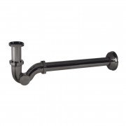 Сифон для раковины Tres телескопический с инспекционным люком металлик черный 03463820KM