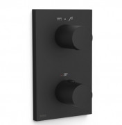 Термостат для душу Tres Therm-Box вбудований 2 споживача матовий чорний 21625001NM