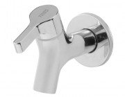 Кран для холодної води Tres Base одноважільний настінний хром 21552001