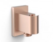 Шланговое подсоединение Tres  Shower Technology с держателем ручного душа латунь матовое розовое золото 20718201OPM