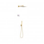 Електронна душова система прихованого монтажу Tres Shower Technology із термостатом матове золото 09286563OM