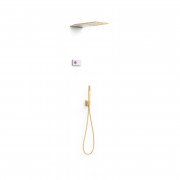 Електронна душова система прихованого монтажу Tres Shower Technology із термостатом матове золото 09286551OM