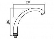 Излив для смесителя Tres 225 мм хром 9174441