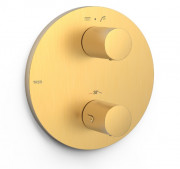 Термостат для душу Tres Therm-Box вбудований на 2 споживача матове золото 26225001OM