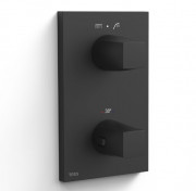 Термостат для душа Tres Therm-Box встраиваемый на 2 потребителя матовый черный 21125001NM
