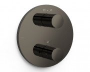 Термостат для душа Tres Therm-Box встраиваемый на 2 потребителя металлик черный 26225001KM