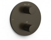 Термостат для душа Tres Therm-Box встраиваемый на 2 потребителя черная бронза 26225001KMB