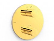 Термостат для душа Tres Therm-Box встраиваемый на 2 потребителя золото 26225001OR