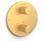 Термостат для душа Tres Therm-Box встраиваемый на 2 потребителя матовое золото 26225001OM