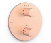 Термостат для душа Tres Therm-Box встраиваемый на 2 потребителя матовое розовое золото 26225001OPM