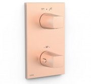 Термостат для душа Tres Therm-Box встраиваемый на 2 потребителя матовое розовое золото 21125001OPM