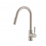 Смеситель для кухни Tres Electronic электронный с выдвижной лейкой нержавеющая сталь 09244501AC