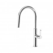 Смеситель для кухни Tres Kitchen однорычажный с выдвижной лейкой хром 03043801