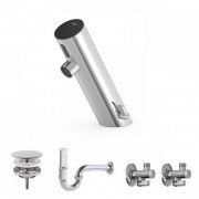 Змішувач для раковини Tres Electronic з донним клапаном та сифоном хром 39210390