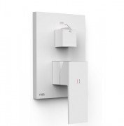 Змішувач для душу Tres Cuadro Exclusive вбудований 2 споживача матовий білий 10628101BM