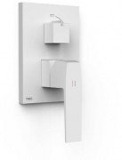 Смеситель для душа Tres Slim Exclusive встраиваемый 2 потребителя матовый белый 20228101BM