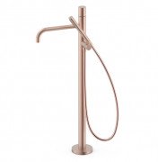 Смеситель для ванной Tres Study Exclusive напольный с душевым набором матовое розовое золото 26247002OPM