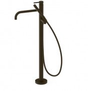 Смеситель для ванной Tres Study Exclusive напольный с душевым набором черная бронза 26247001KMB