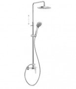 Душевая стойка Tres Base Plus с однорычажным смесителем хром 21631210