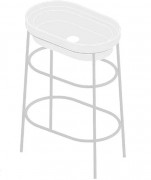 Консоль під раковину Artceram Fuori Scala на 58 см метал білий матовий ACA055 05